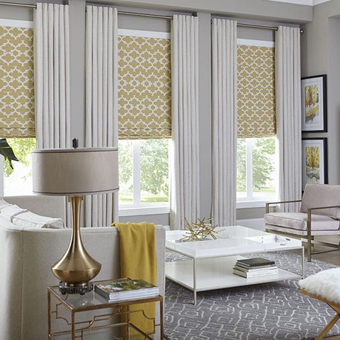 grey living room drapes